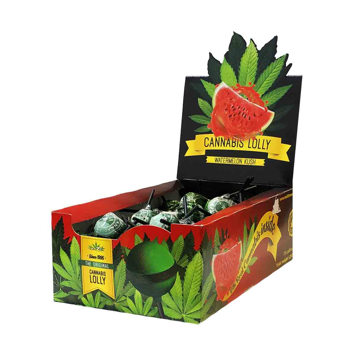 Haze Cannabis Lollipops Box Watermelon Kush